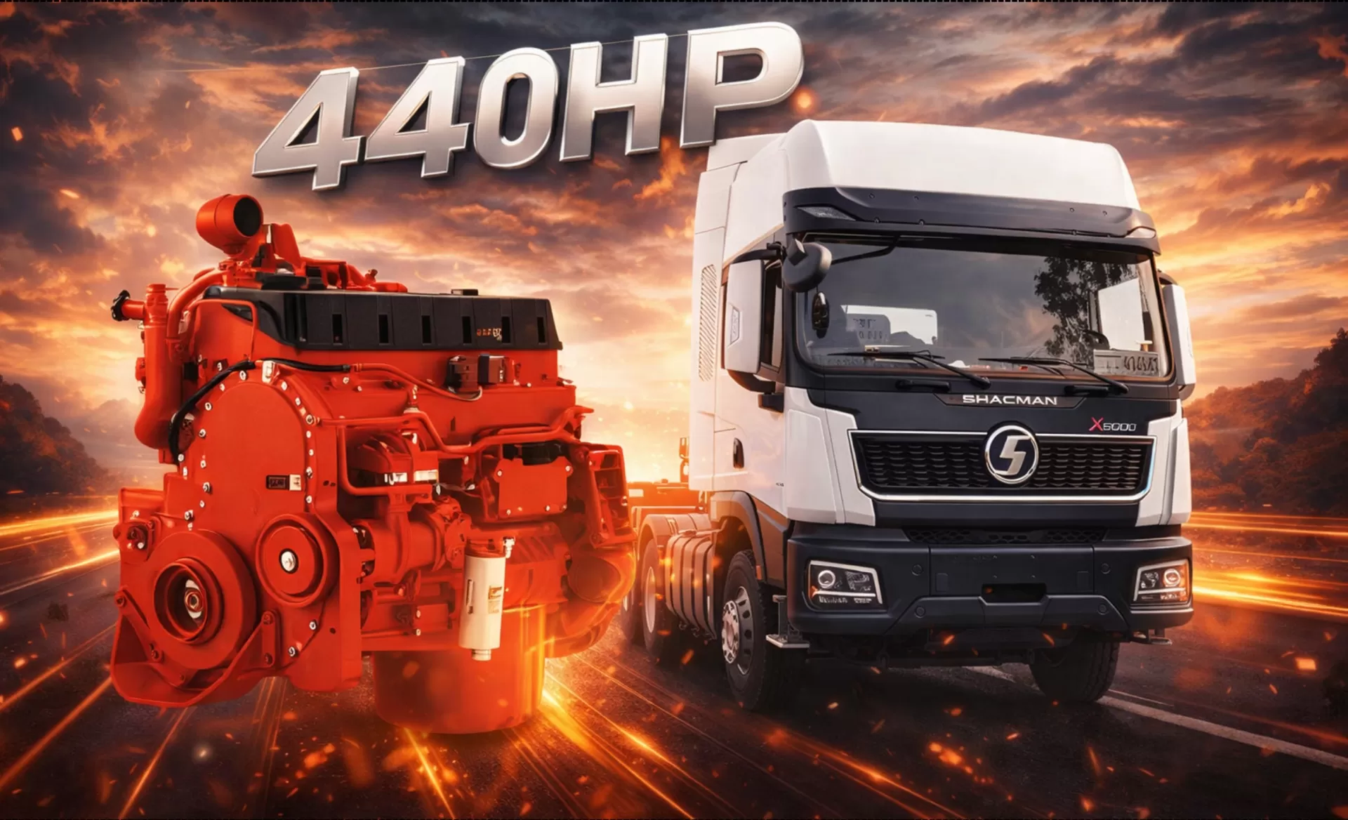 XE ĐẦU KÉO SHACMAN X5000 6X4 CUMMINS 440HP CẦU DẦU
