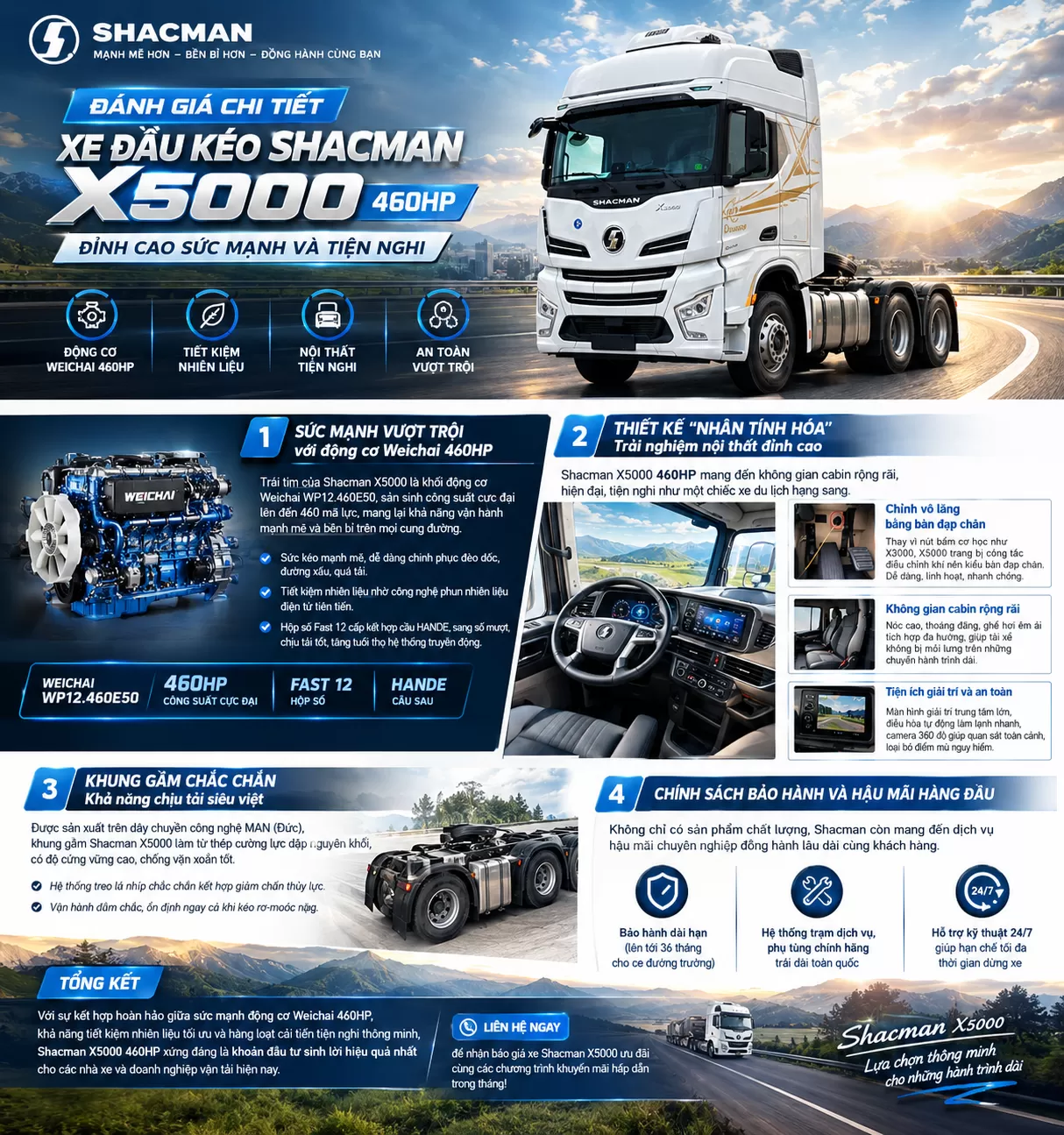 SHACMAN X5000 460HP: Vì sao được nhiều nhà xe quan tâm?