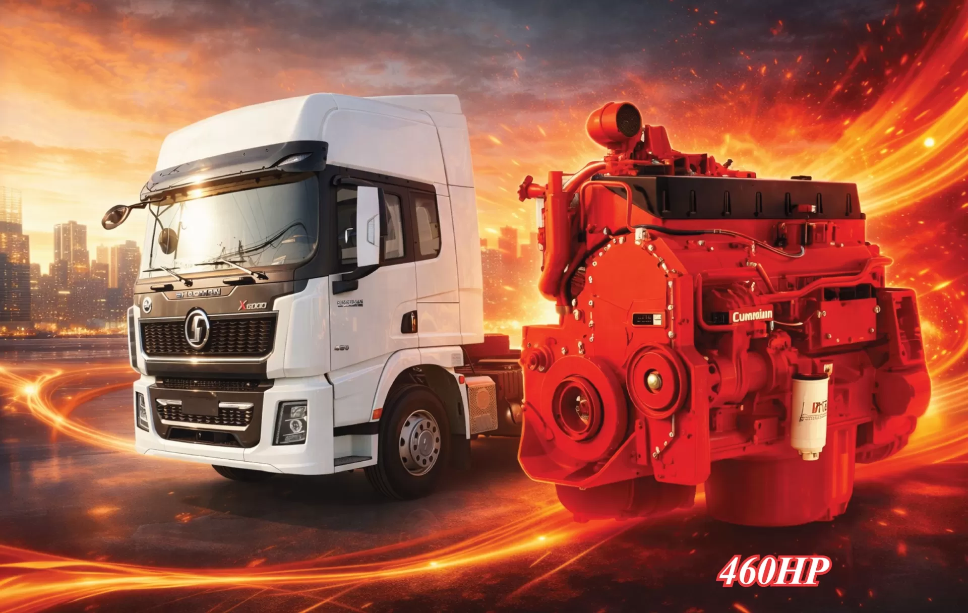 XE ĐẦU KÉO SHACMAN X5000 6X4 CUMMINS 460HP CẦU LÁP